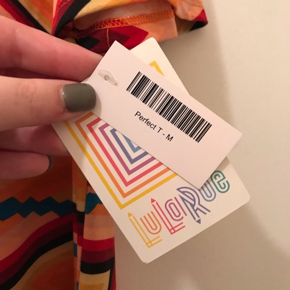 Lularoe Perfect T, M, geometric pattern, BNWT - Picture 2 of 3